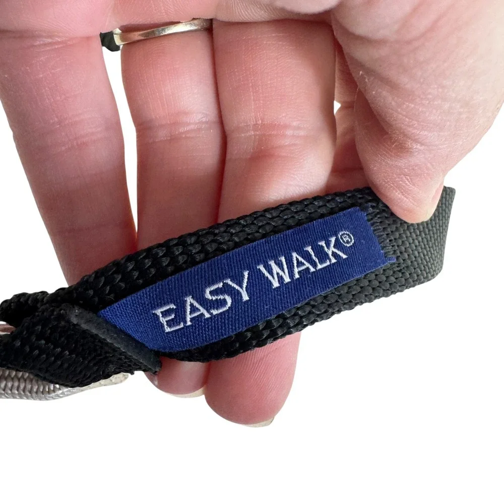 PetSafe Easy Walk Dog Harness Black Beige Adjustable Front Clip Training Size L